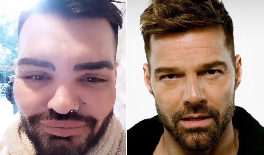 Fran Mariano (à esquerda) e o seu ídolo, Ricky Martin