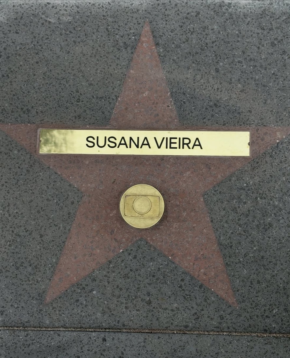Estrela de Susana Vieira na Calçada da Fama dos Estúdios Globo — Foto: Reprodução/ Instagram