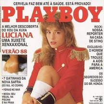 Luciana Vendramini na capa da "Playboy" em 1987 — Foto: reprodução