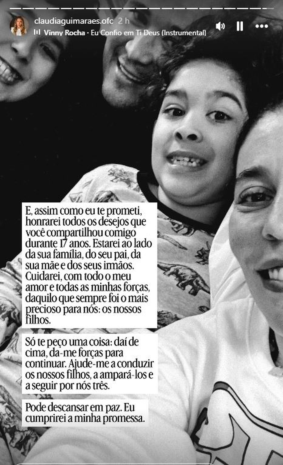 Ex-mulher de Bruno Avelar se despede do empresário — Foto: Instagram/reprodução