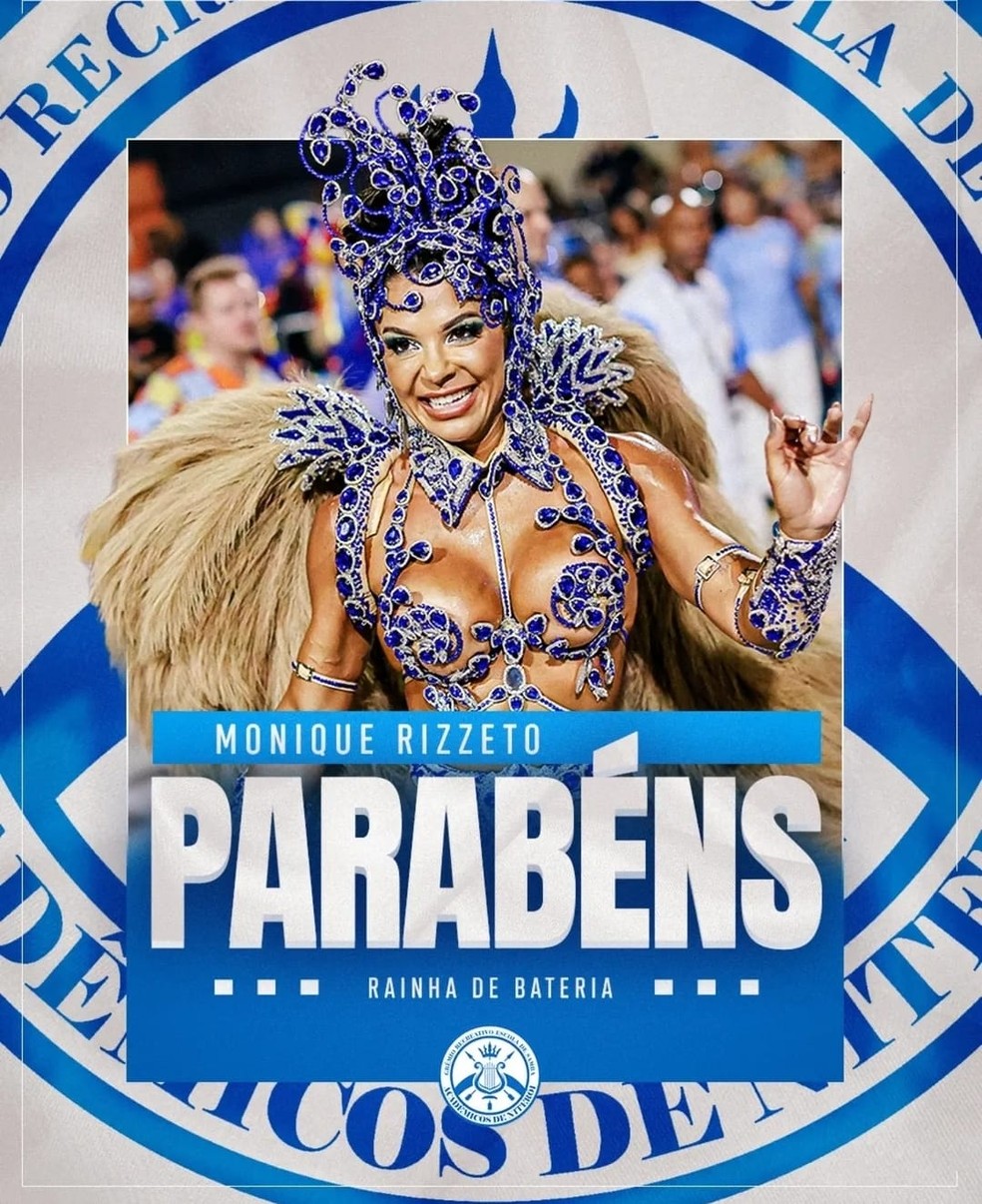 Escola parabeniza a rainha de bateria &mdash; Foto: rep/ instagram