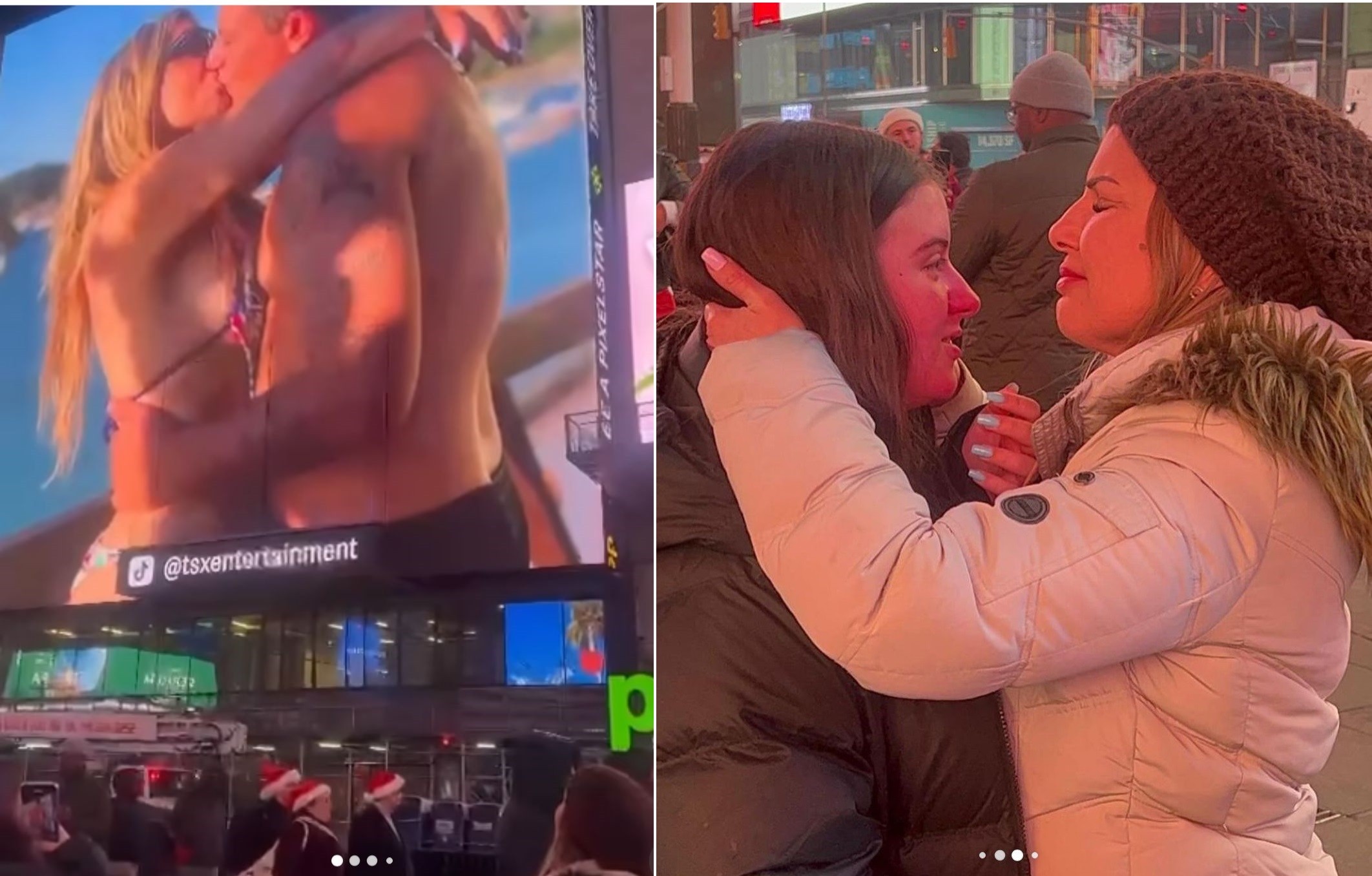 Filha e ex-mulher de Tom Veiga, o Louro José, se emocionam com homenagem a ele na Time Square