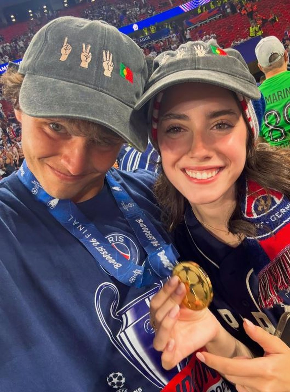 Madalena Aragão é namorada do jogador português João Neves — Foto: rep/ instagram