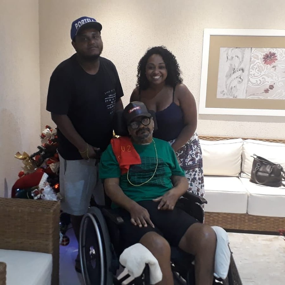 Filho de Arlindo Cruz, Kauan Felipe mostra últimos momentos com o sambista — Foto: Reprodução/Instagram