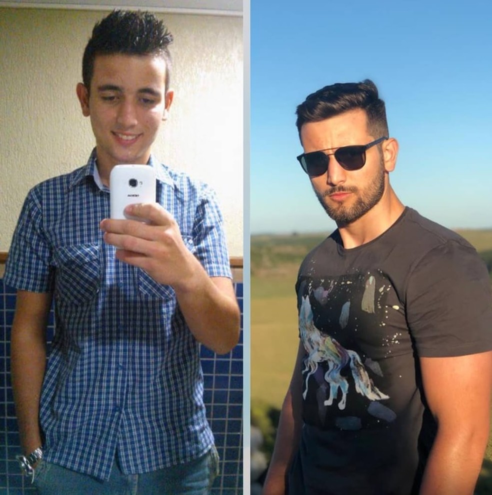 Antes e depois de Matteus do 'BBB 24' — Foto: Reprodução/Instagram
