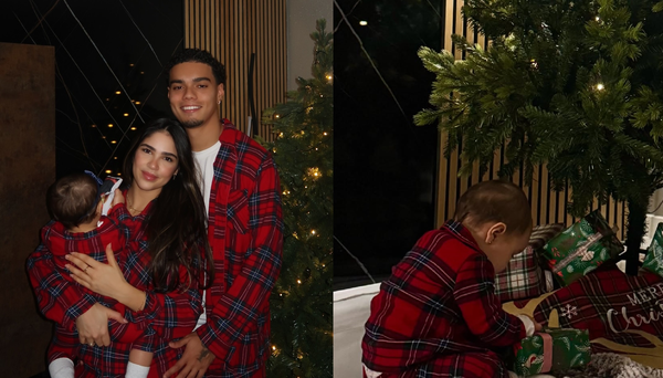 Herdeiro de Ronaldinho Gaúcho mostra Natal com a filha na Inglaterra