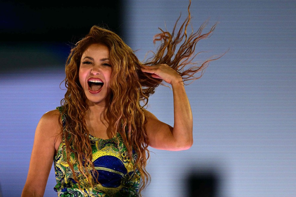 Shakira no show em Copacabana — Foto: Pablo Porciuncula/AFP