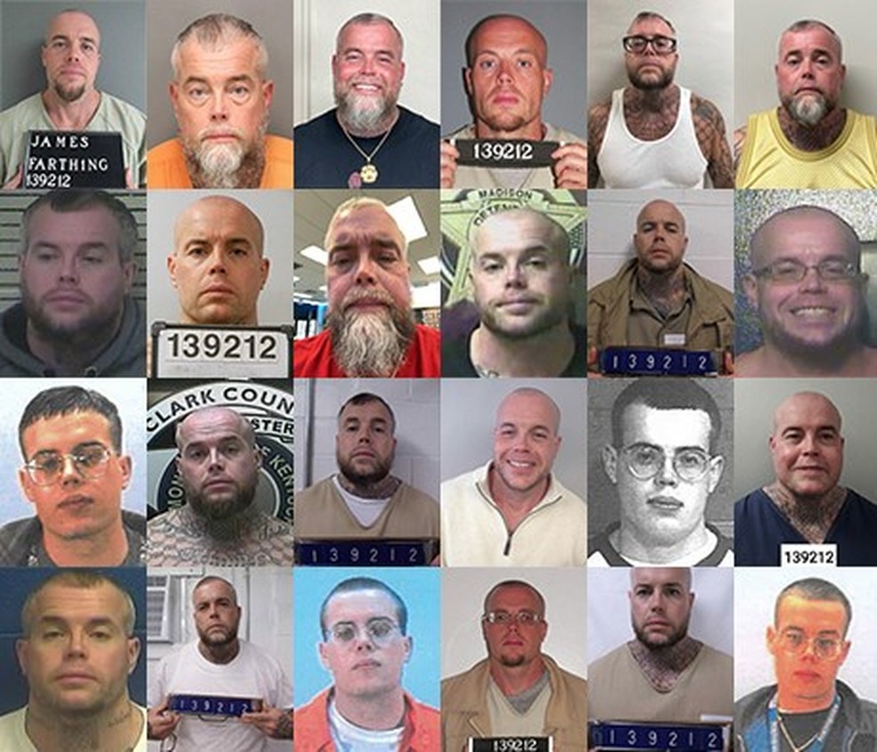 Files by James Farthing in police stations in the USA — Photo: Reproduction