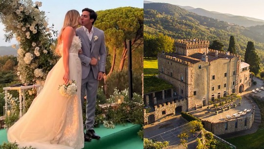 Filha do ex-goleiro Taffarel se casa em castelo na região da Toscana, na Itália 