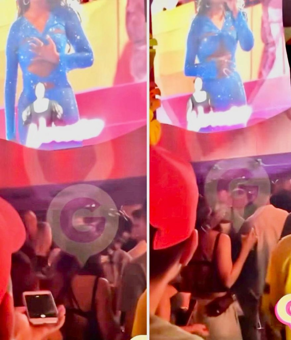 Vinicius Jr. conversa ao pé do ouvido com a influenciadora Lis Aguiar no Numanice — Foto: Instagram-Gossip do dia