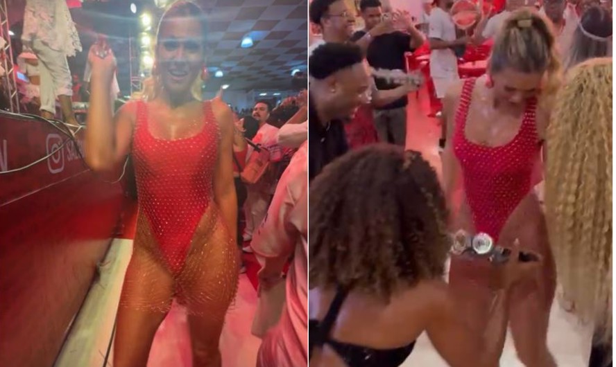 Lívia Andrade celebra nova fase com samba e brilho na quadra do Salgueiro