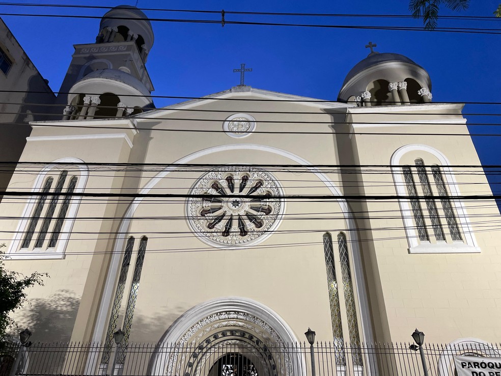 A Paróquia Nossa Senhora do Perpétuo Socorro, no Grajaú, funcionou normalmente mesmo após ligação atípica — Foto: Madson Gama