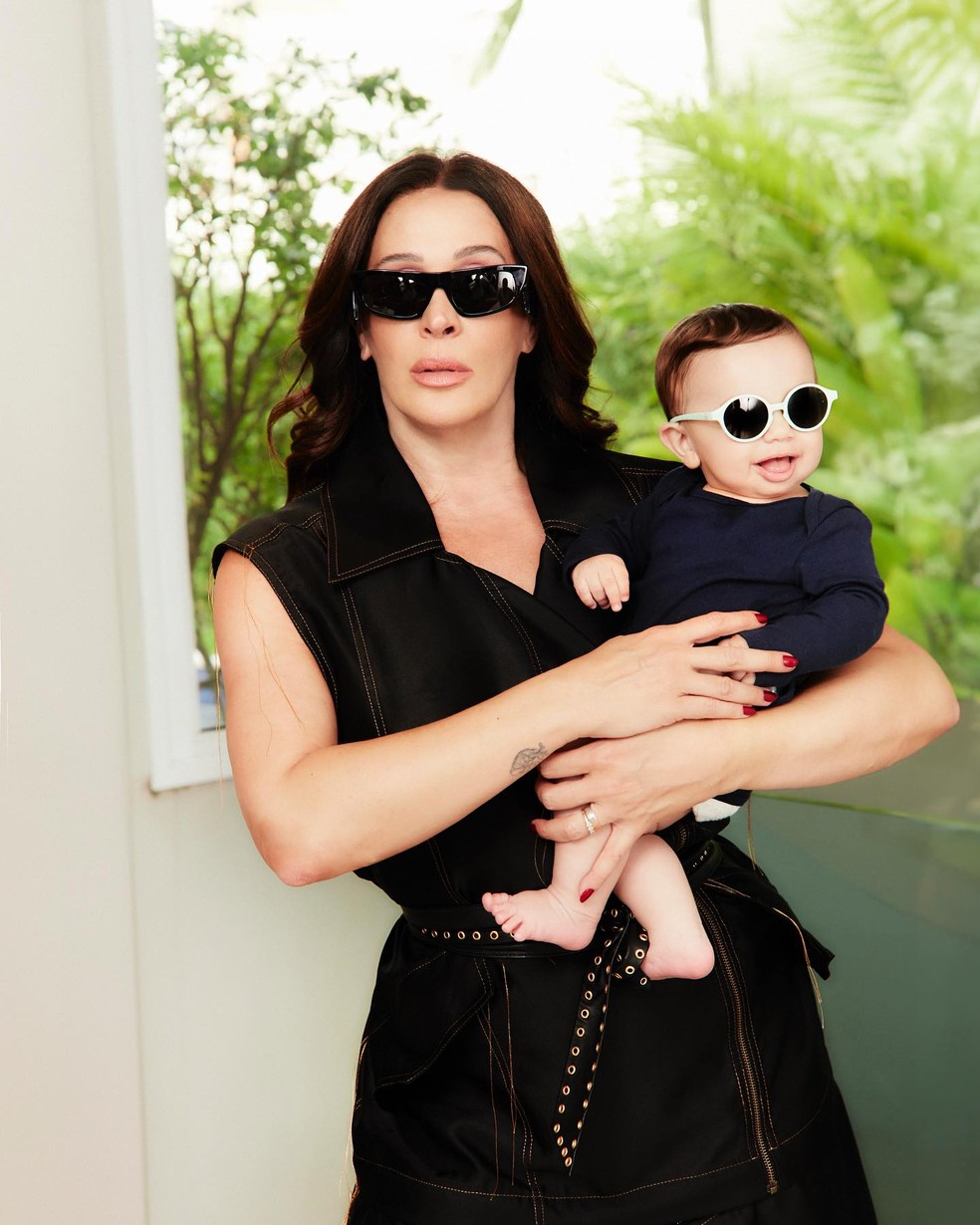 Claudia Raia com o filho caçula Luca — Foto: Instagram/reprodução