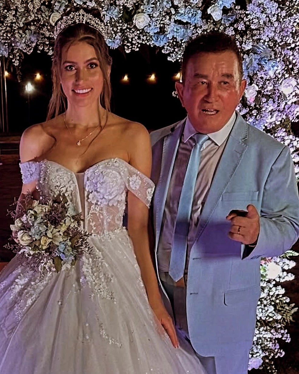 O casamento de Amado Batista com a Miss Calita Franciele — Foto: reprodução/ instagram