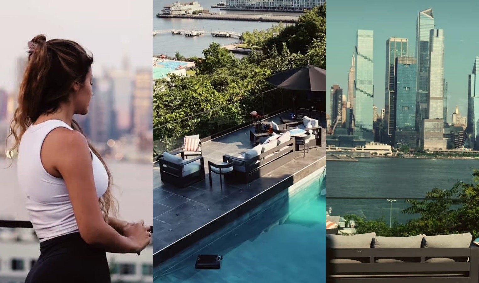 Mulher de Raphinha, da seleção, mostra casa onde estão hospedados na Copa com piscina e vista para NY