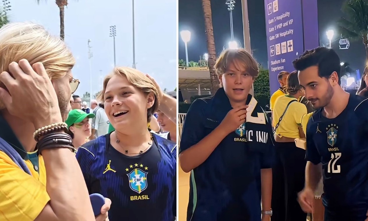 Filho de Neymar d&aacute; show de carisma na Copa, fala tr&ecirc;s idiomas e vende chaveiro que ele mesmo criou