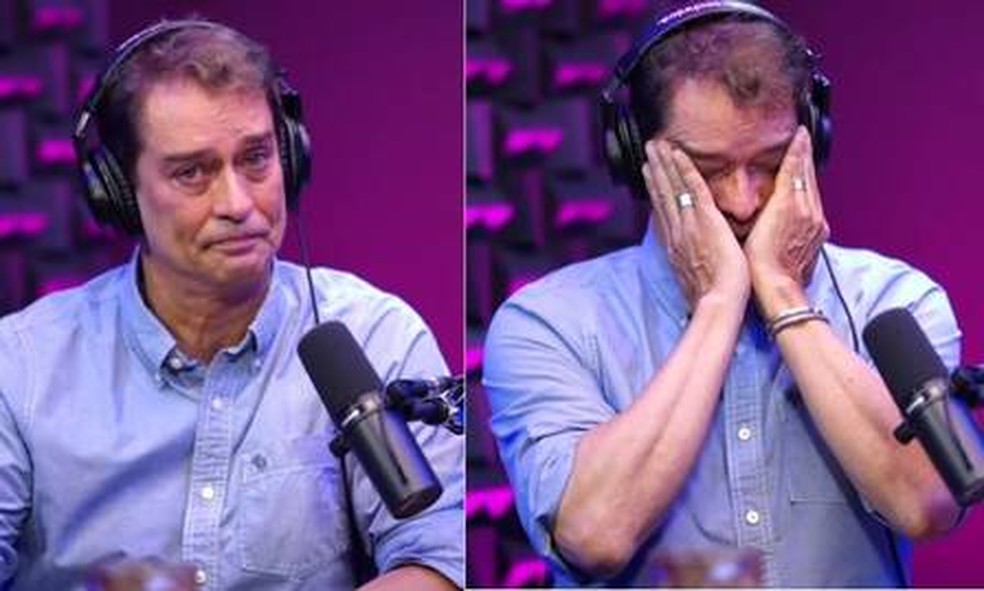 Marcello Antony chorou ao falar do filho soropositivo — Foto: Reprodução