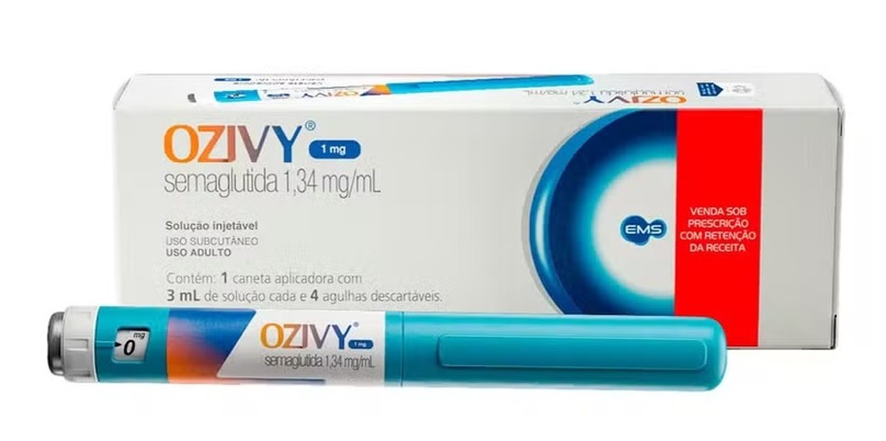 Ozivy, novo medicamento à base de semaglutida da EMS — Foto: Divulgação/EMS