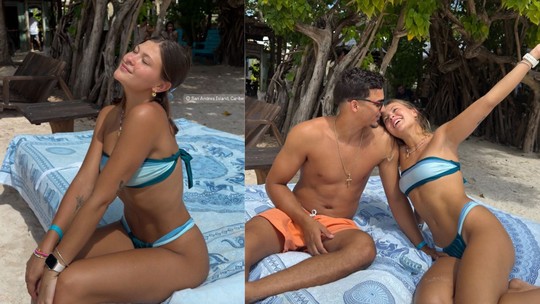 Nikki Meneghel e João Vitor Peçanha celebram romance em cenário caribenho