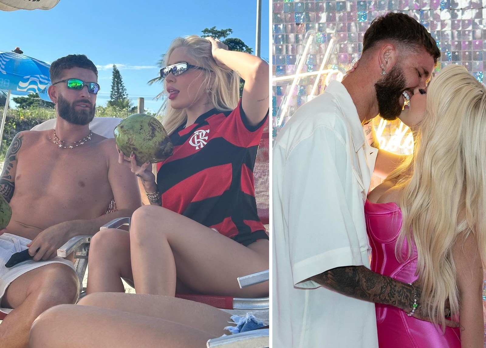 Léo Pereira, do Flamengo asssume namoro com Karoline Lima — Foto: Instagram