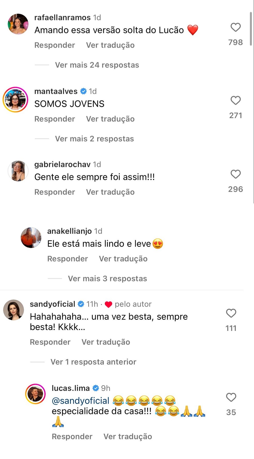 Lucas Lima surpreende f&atilde;s com jeito irreverente no S&atilde;o Jo&atilde;o da Thay, e at&eacute; Sandy comenta &mdash; Foto: Instagram