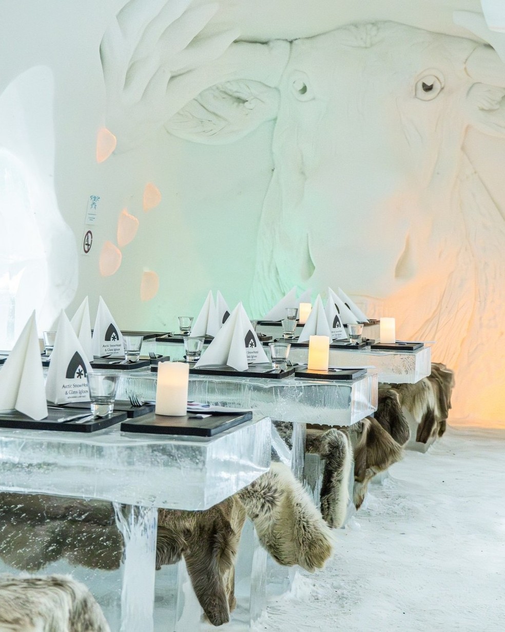 Iglu de vidro na na Finlândia — Foto: Reprodução/Instagram