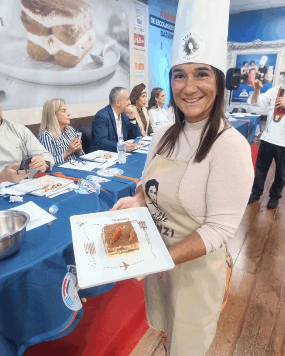 A competição de Tiramisù ocore na Itália — Foto: Divulgação