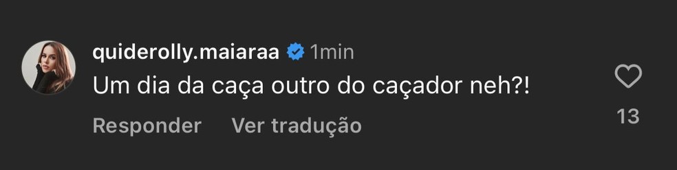 Maiara Quiderolly comenta sobre pris&atilde;o de J&ocirc; por falta de pagamento de pens&atilde;o &mdash; Foto: Reprodu&ccedil;&atilde;o/Instagram