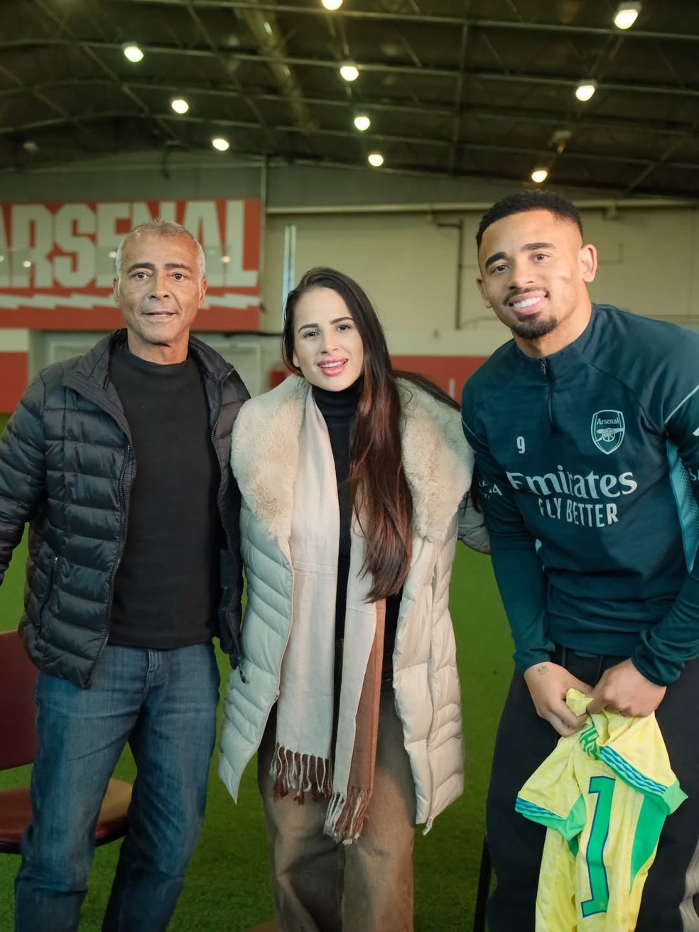 Romário, Babi Cavalcanti e Gabriel Jesus — Foto: rep/ instagram