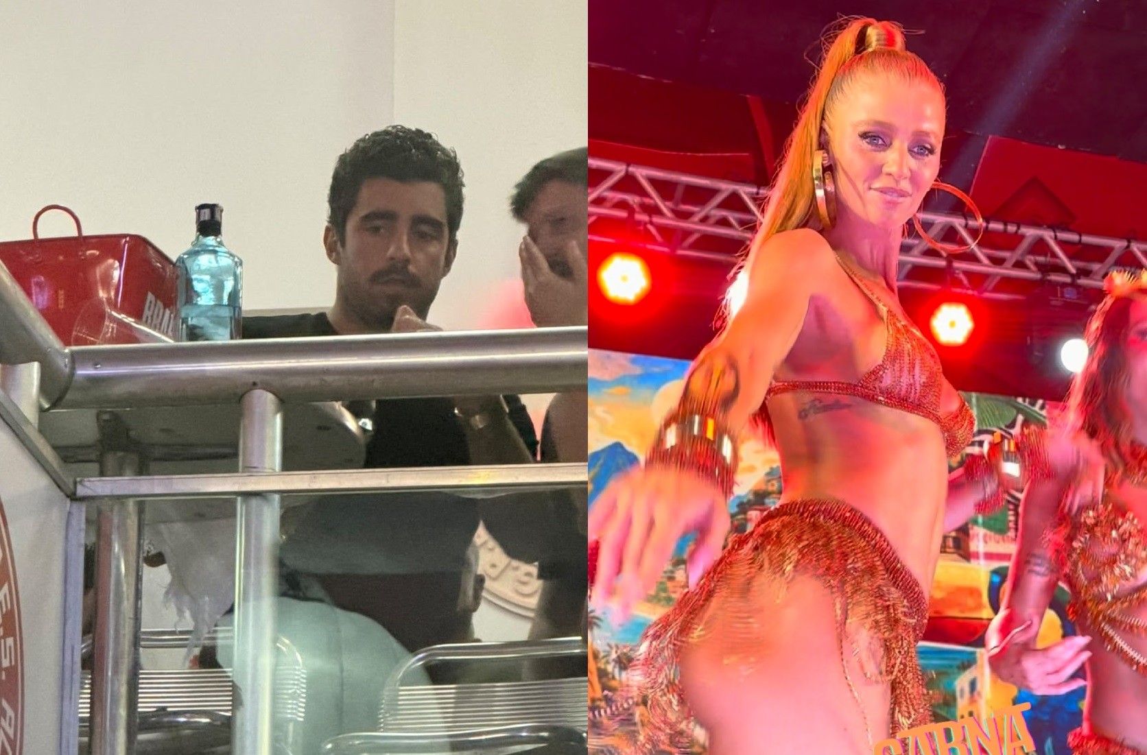 Os bastidores do reencontro de Pedro Scooby e Cintia Dicker na quadra do Salgueiro