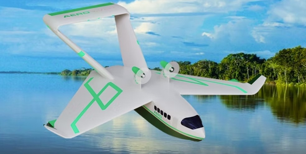 Modelo do Volitan, 'barco voador' da startup Aeroriver — Foto: Reprodução/Aeroriver
