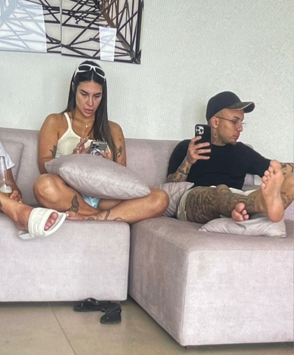 Cebolinha aparece ao lado da influenciadora Ivana Bermanelli — Foto: reprodução/ instagram