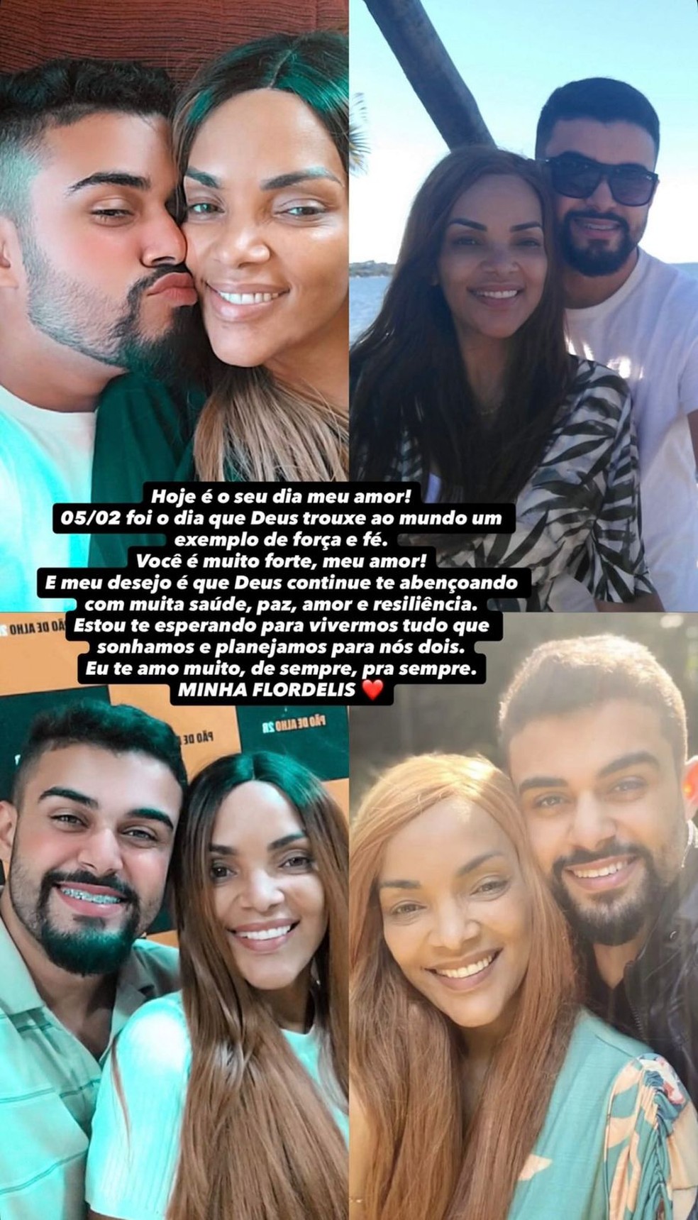 Marido se declara a Flordelis — Foto: Reprodução/Instagram