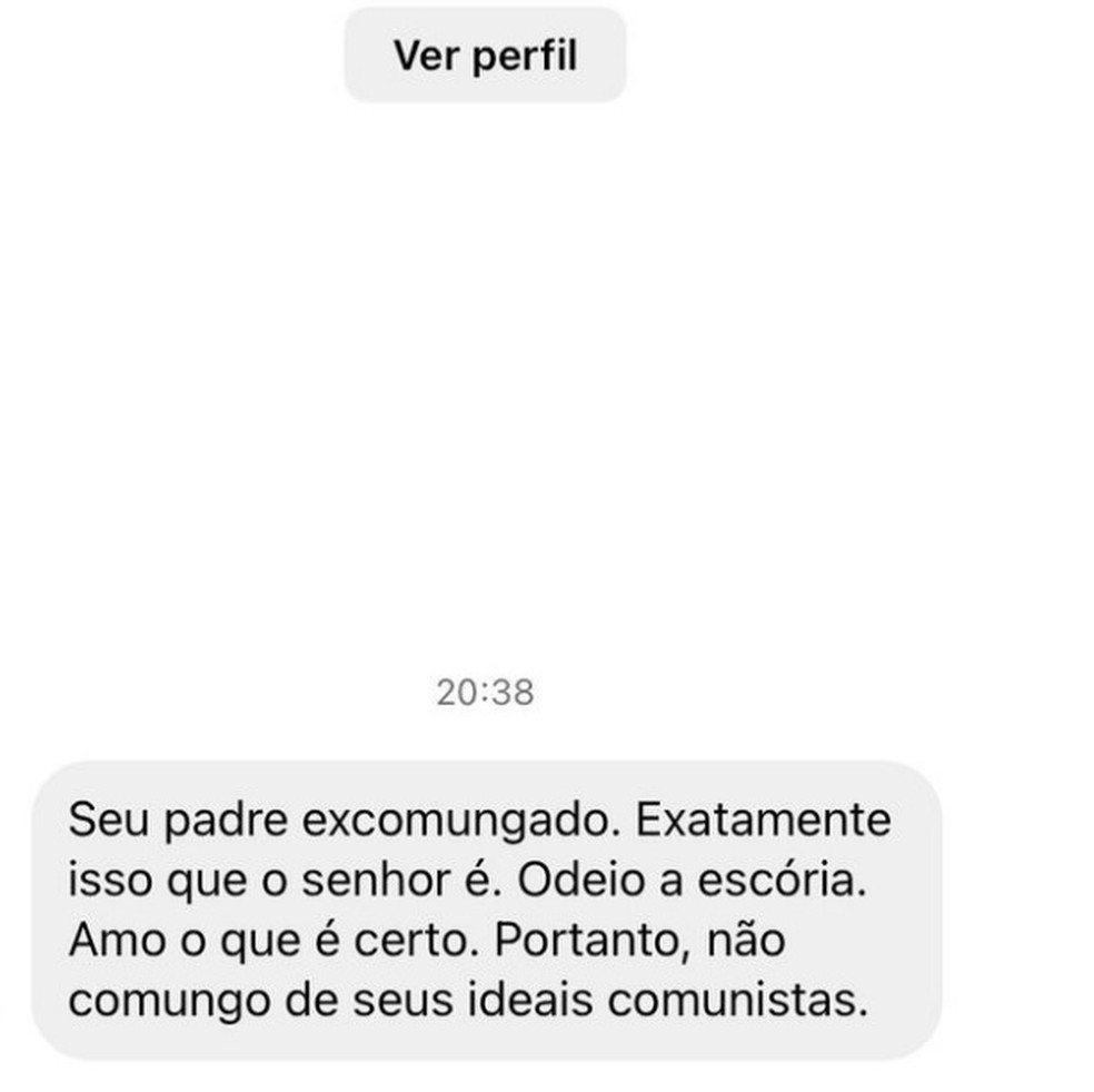 Mensagem no Instagram do Padre Julio Lancellotti — Foto: Reprodução