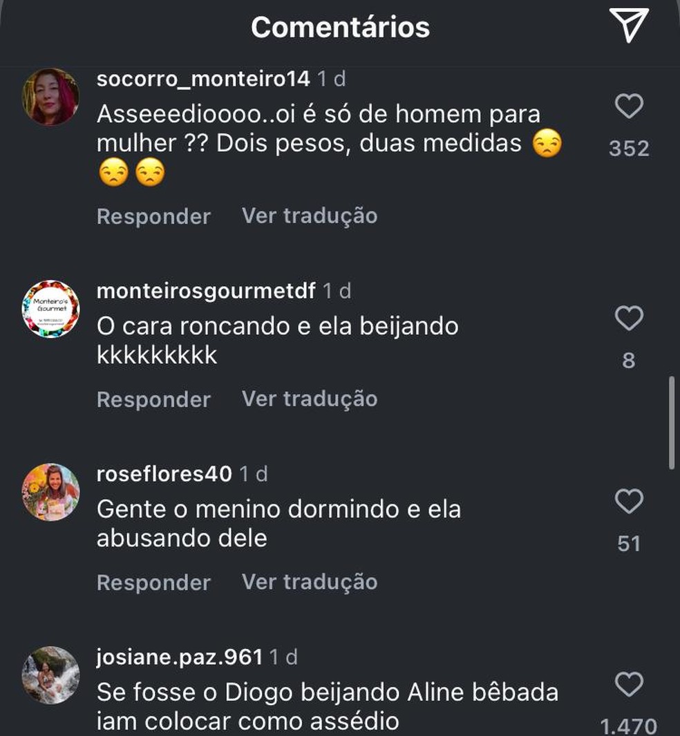 internautas criticam a postura de Thamiris — Foto: reprodução
