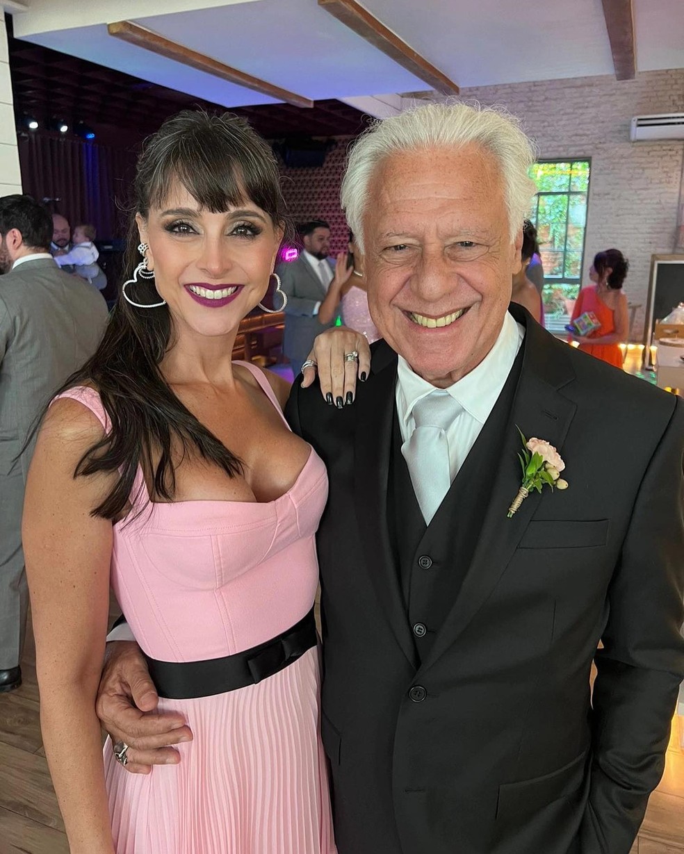 Antonio Fagundes e Alexandra Martins no casamento do filho do ator — Foto: reprodução/ instagram