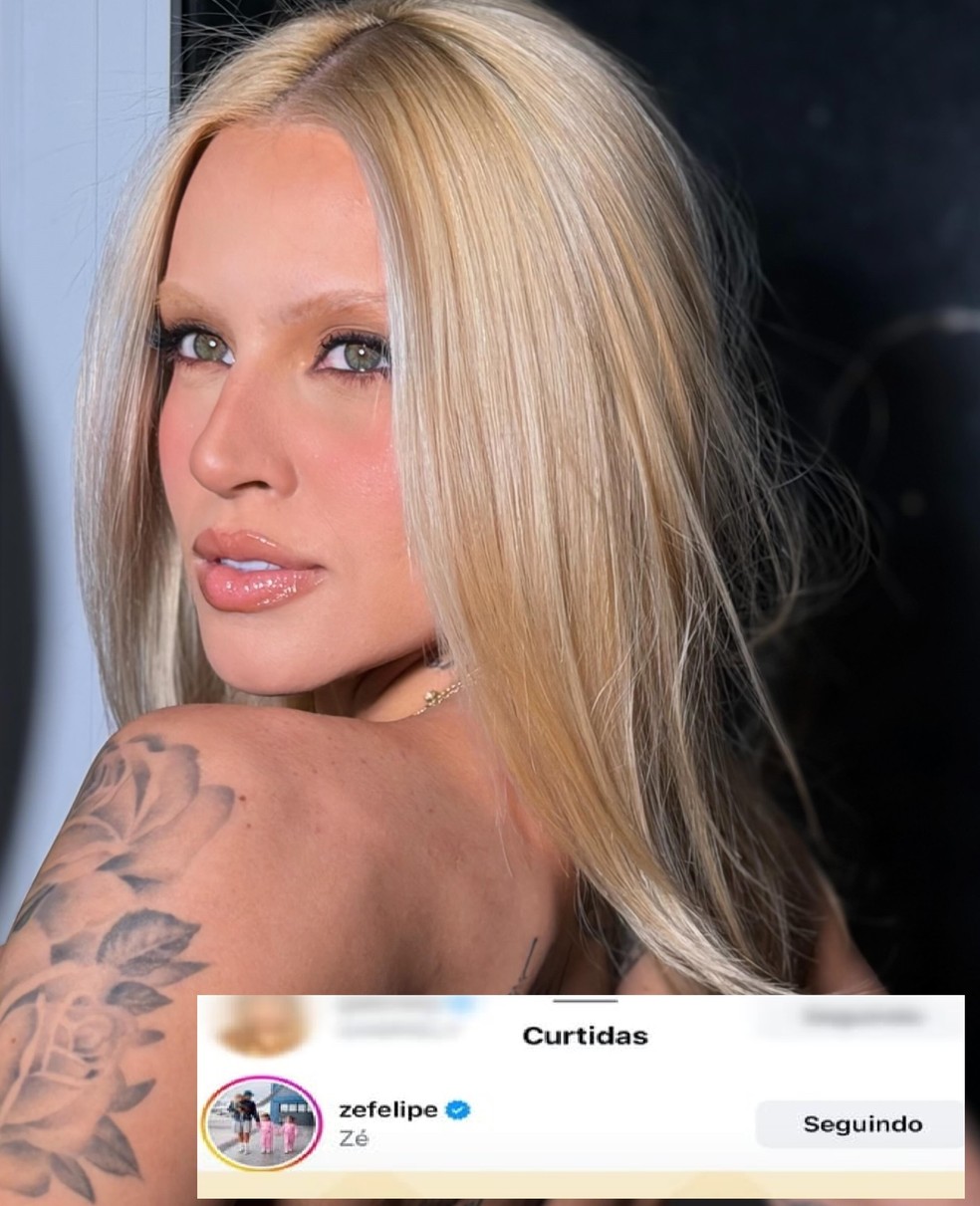Z&eacute; Felipe deixa curtida em foto de C&aacute;ssia Louren&ccedil;o, rec&eacute;m-separada &mdash; Foto: rep/ instagram