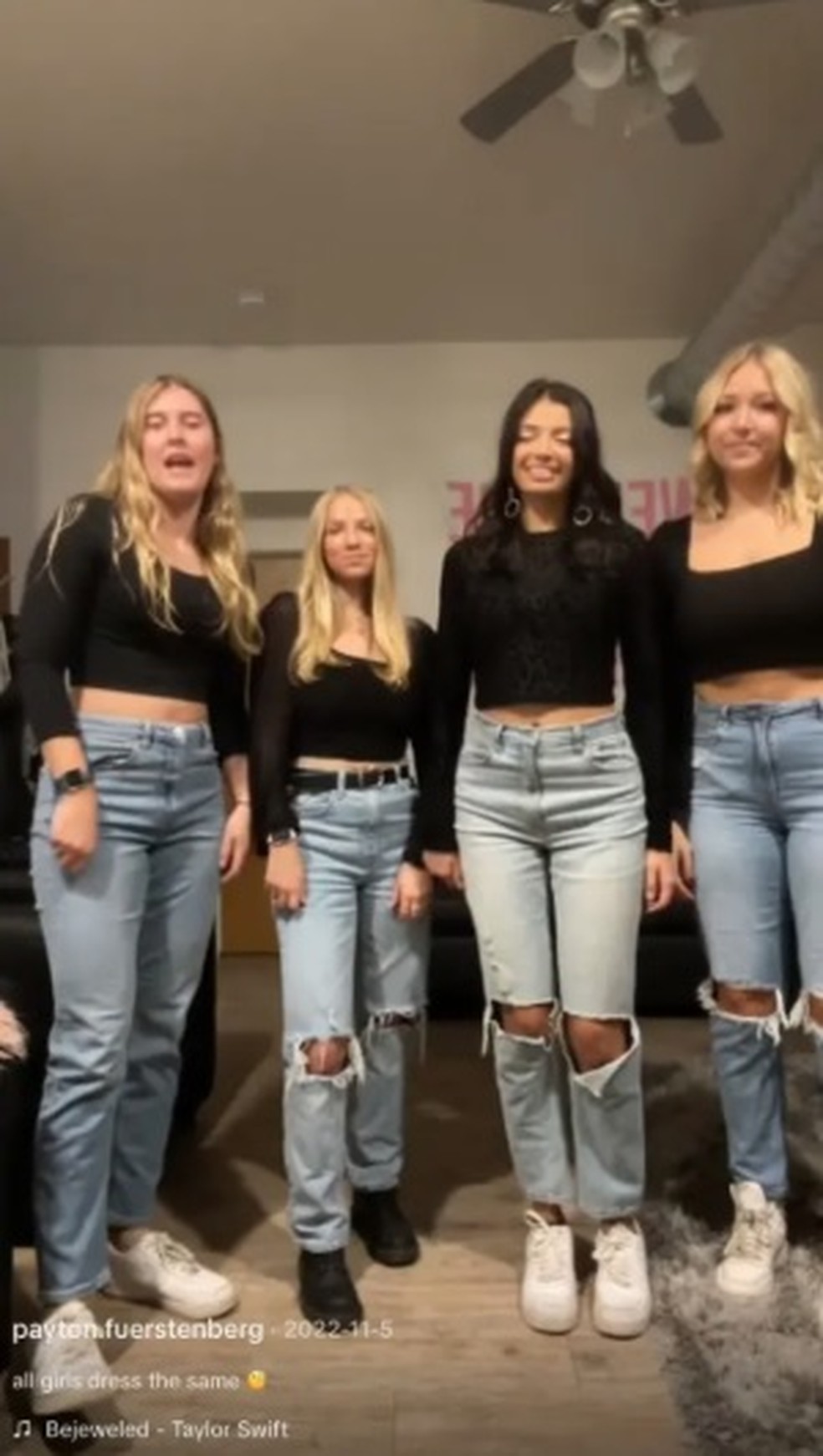 Jovens americanas 'padronizadas' pelas redes sociais — Foto: Reprodução/TikTok
