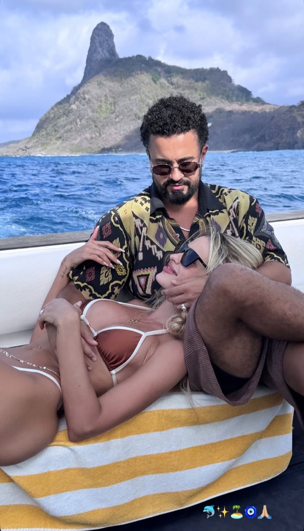 Yasmin Brunet e Ronald Lopes estão em Fernando de Noronha — Foto: Reprodução/Instagram