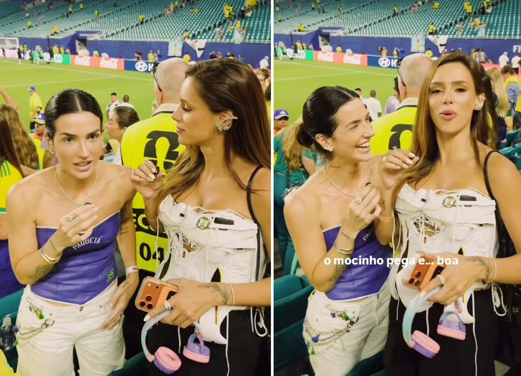 Bruna Biancardi pergunta à mulher de Paquetá sobre termos do futebol e diverte a web; vídeo