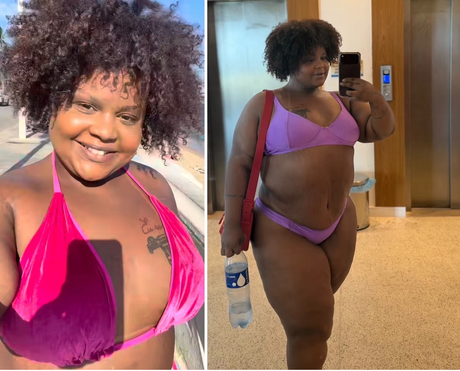 MC Carol posa de biquíni após ficar mais de 15 anos sem ir à praia por conta do peso