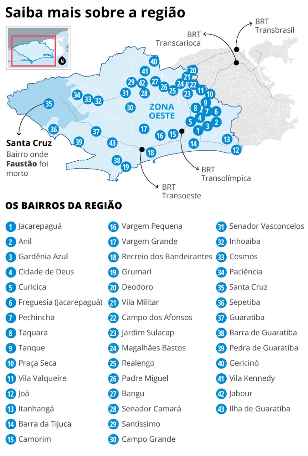 Raio-X da Zona Oeste: alvo de ataques da milícia, região abrange 43 ...