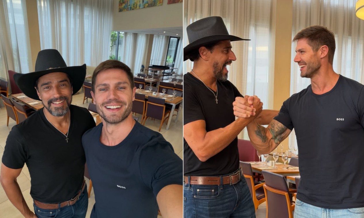 Jonas Sulzbach e Alberto Cowboy se reencontram fora da casa do 'BBB26'