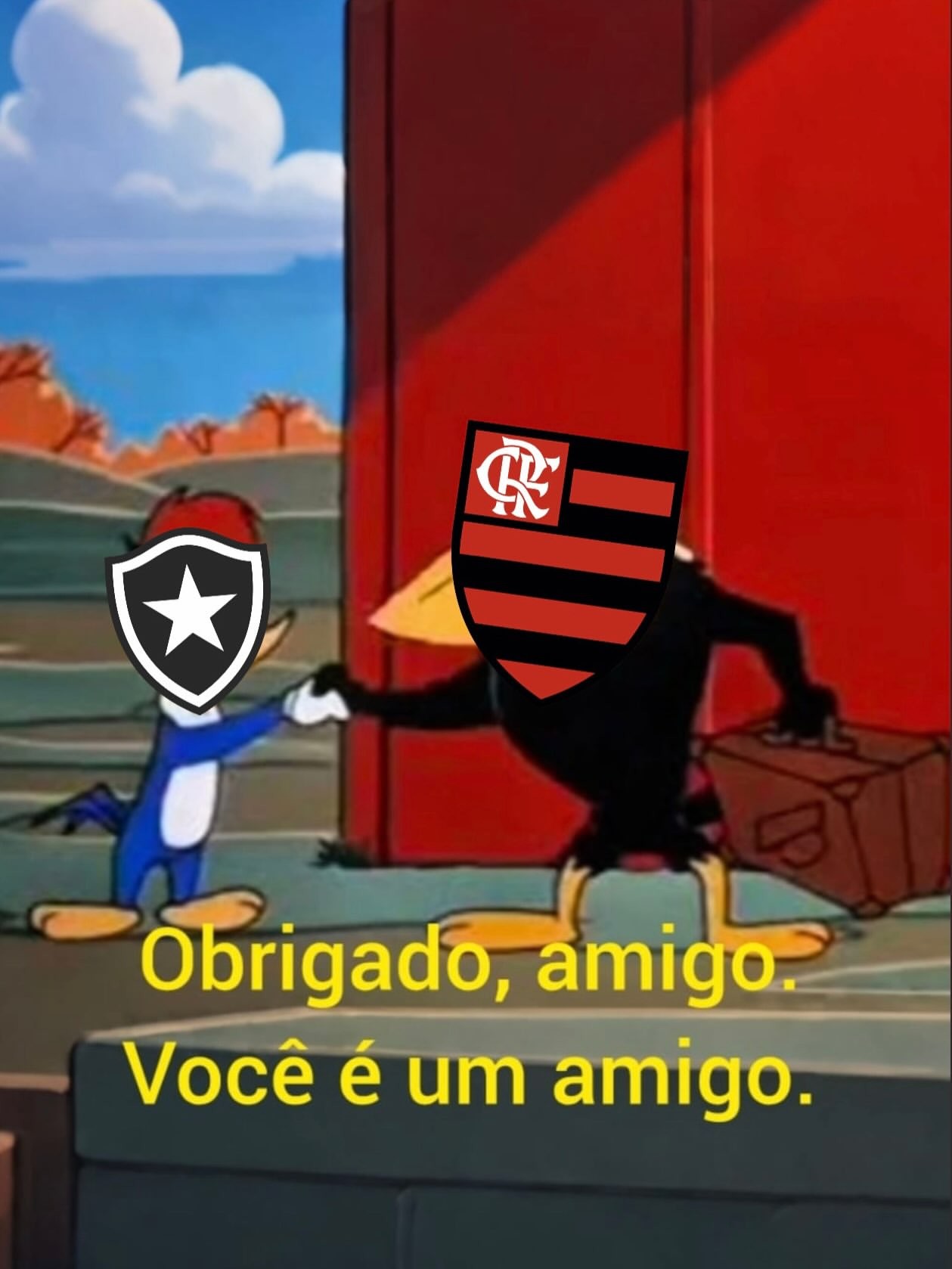 Flamengo usa memes para agradecer 'ajudinha' do Botafogo em briga pelo título do Brasileiro: 'Obrigado, amigo'