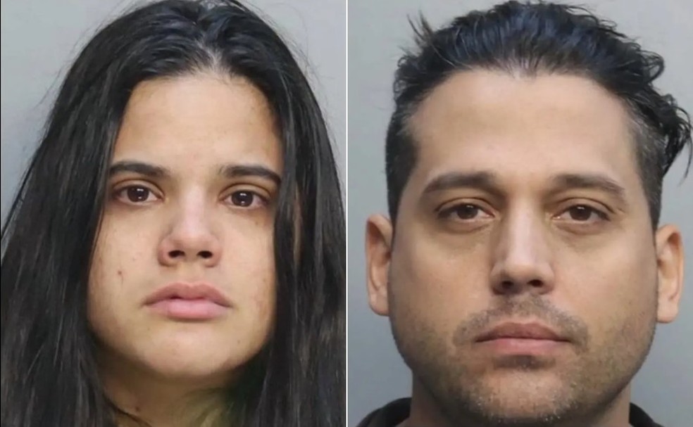 Geybert Alexander Garcia, de 40 anos, e Melany Perdomo, de 24 &mdash; Foto: Reprodu&ccedil;&atilde;o/Miami Dade Corrections