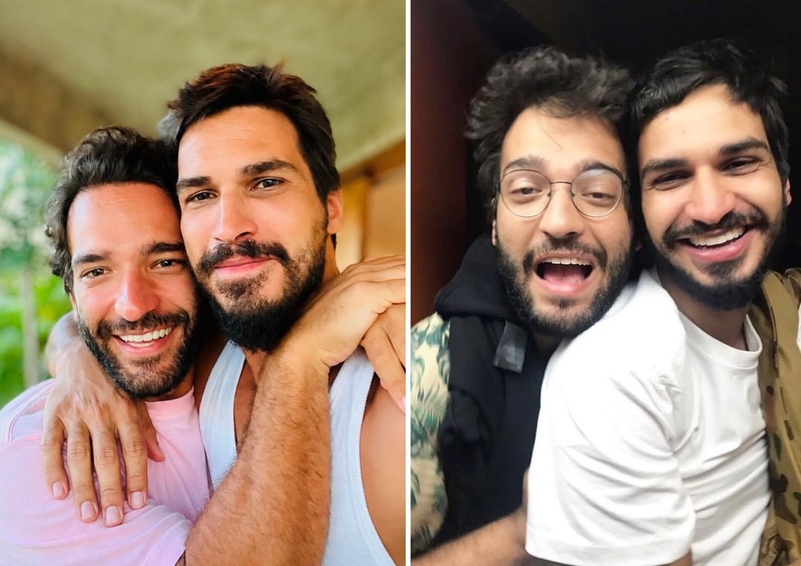 Humberto Carrão com o produtor Thales Junqueira