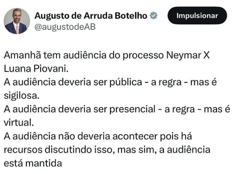 Advogado fala do processo de Neymar contra Luana Piovani — Foto: Reprodução/Instagram