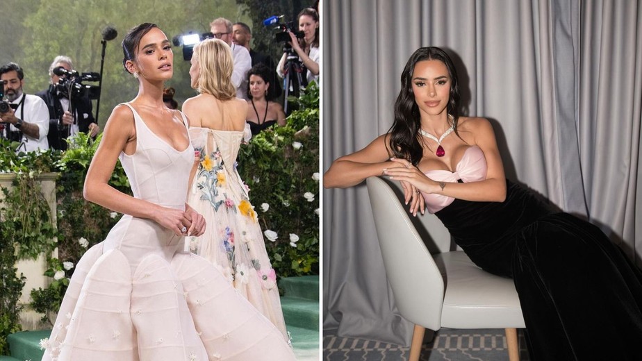 Bruna Biancardi é confundida com Bruna Marquezine em evento internacional;  fãs reagem