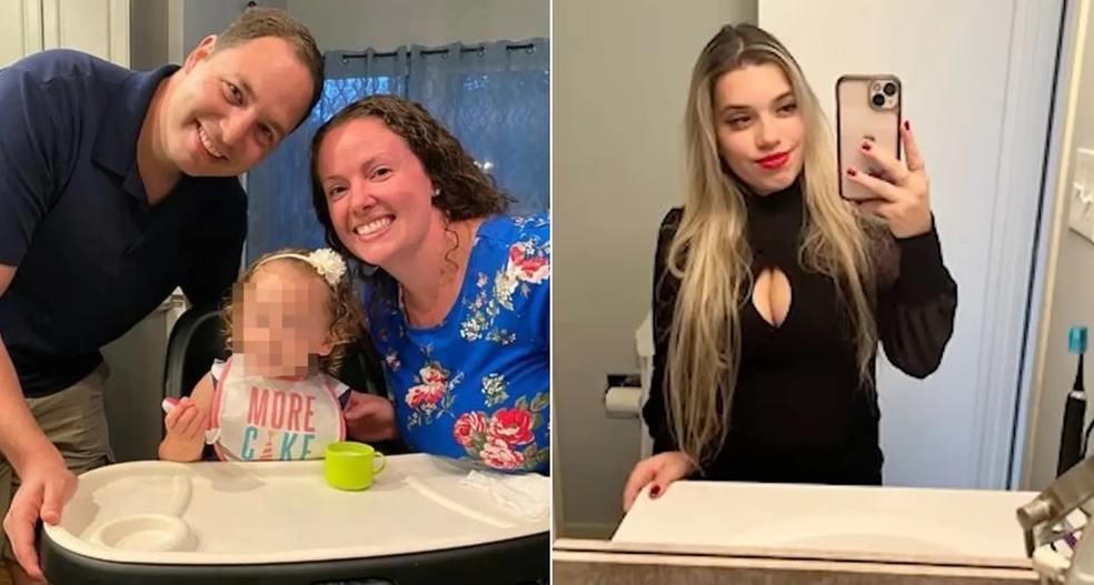 Brendan e Christine Banfield, com a filha do casal, e Juliana Peres Magalhães — Foto: Reprodução/Instagram