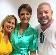 Conrado e Andréa Sorvetão com Michelle Bolsonaro — Foto: Reprodução/Instagram